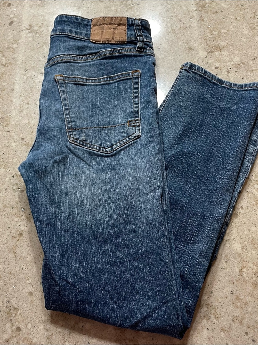 Men's Straight Fit Denim Jeans - Dark Blue